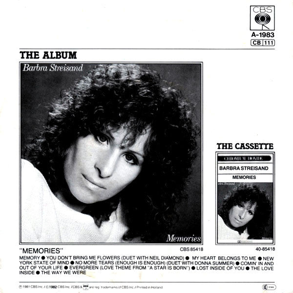 Barbra Streisand : Memory (7", Single)