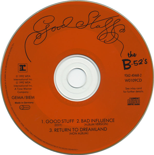 The B-52's : Good Stuff (CD, Single)