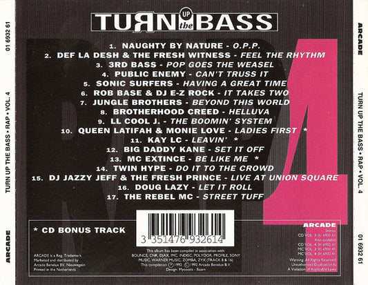 Various : Turn Up The Bass - Rap - Volume 4 (CD, Comp)