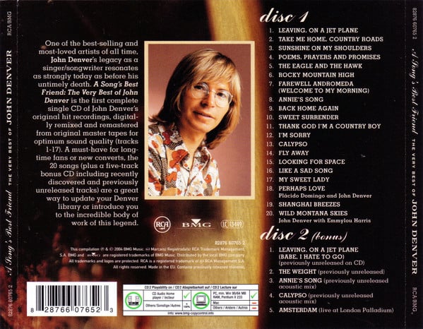 John Denver : A Song's Best Friend - The Very Best Of John Denver (2xCD, Comp, Copy Prot., RM, Rem)