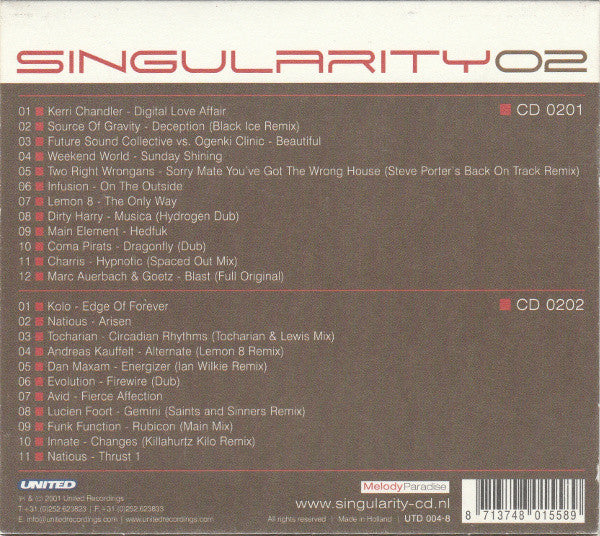 Lucien Foort : Singularity 02 (2xCD, Comp, Mixed)