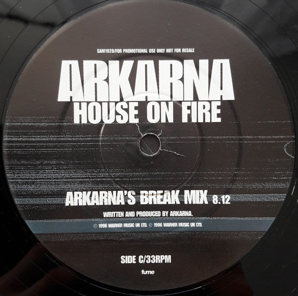 Arkarna : House On Fire (2x12", Promo)