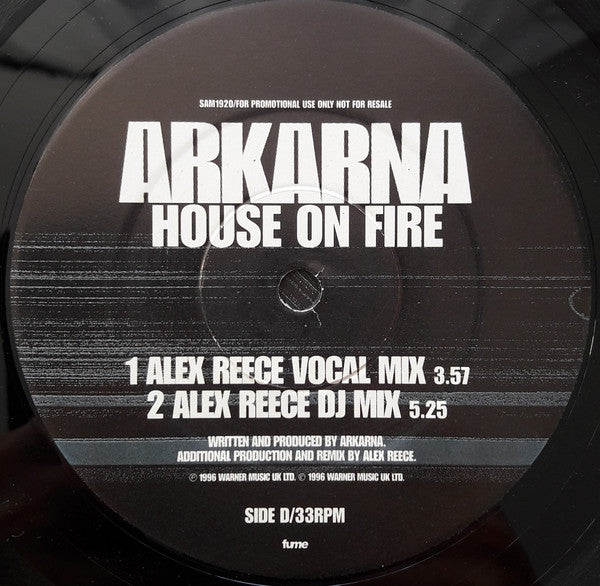 Arkarna : House On Fire (2x12", Promo)