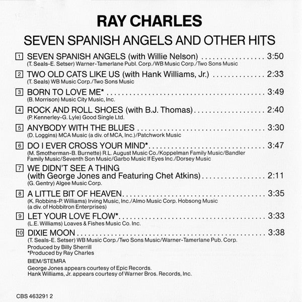 Ray Charles : Seven Spanish Angels And Other Hits (CD, Comp)