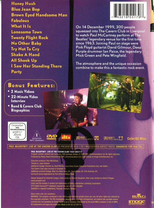 Paul McCartney : Live At The Cavern Club! (DVD-V)