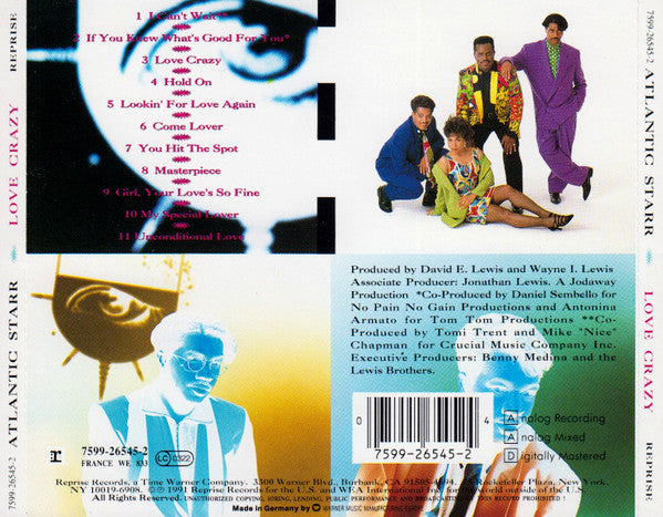 Atlantic Starr : Love Crazy (CD, Album, RE)