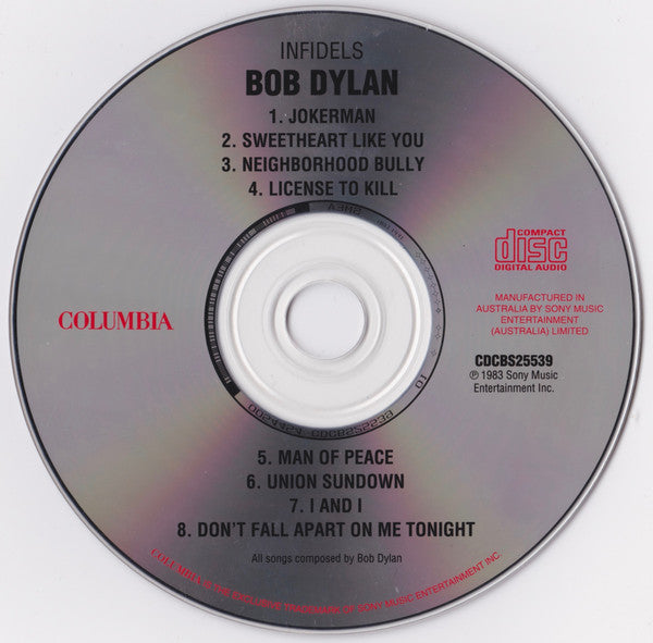 Bob Dylan : Infidels (CD, Album, RE, SME)