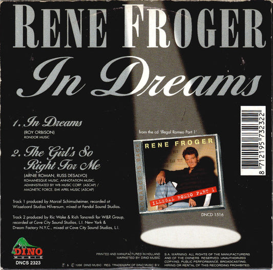René Froger : In Dreams (CD, Single, Car)