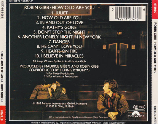 Robin Gibb : How Old Are You? (CD, Album, Red)