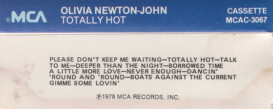 Olivia Newton-John : Totally Hot (Cass, Album)