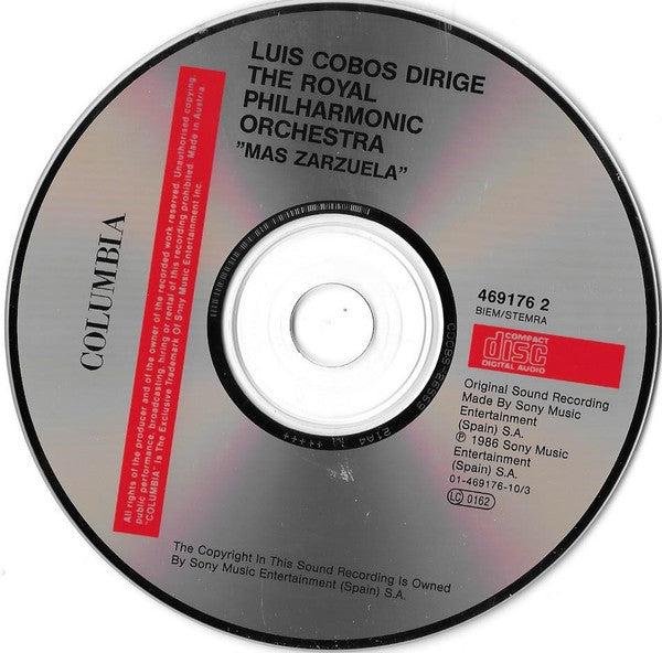 Luis Cobos Dirige The Royal Philharmonic Orchestra : Mas Zarzuela (CD, Album)
