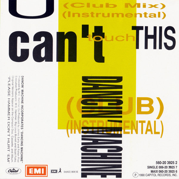 MC Hammer : U Can't Touch This (CD, Maxi)