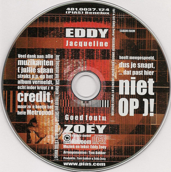 Eddy Zoëy : Jacqueline (CD, Single)