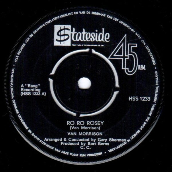 Van Morrison : Ro Ro Rosey (7")