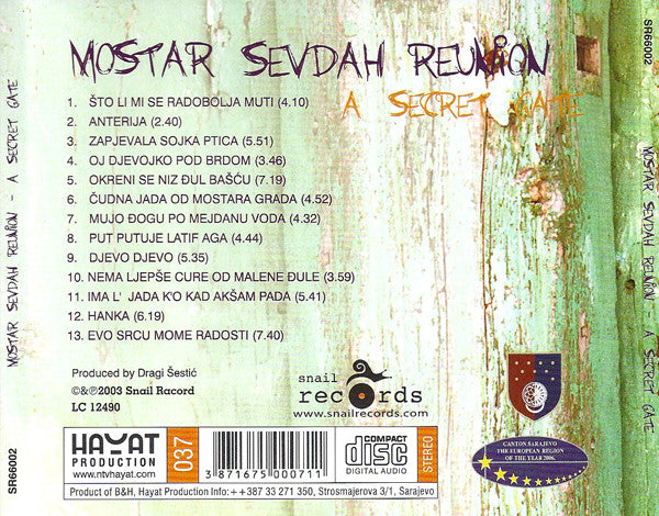 Mostar Sevdah Reunion : A Secret Gate (CD, Album)