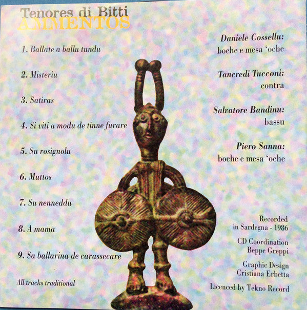 Tenores Di Bitti : Ammentos (CD, Album)