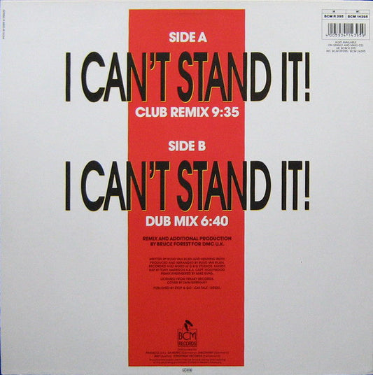 Twenty 4 Seven Featuring Captain Hollywood : I Can't Stand It! (The Remix) (12", Maxi)