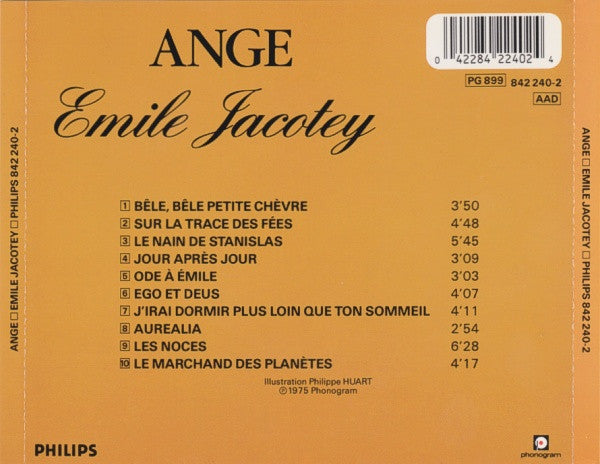 Ange (4) : Emile Jacotey (CD, Album, RE)