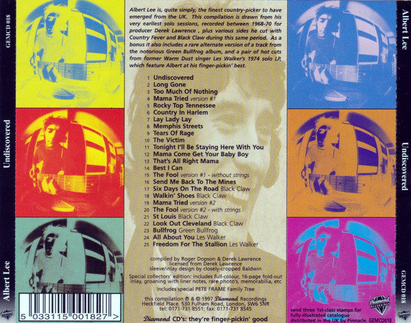 Albert Lee : Undiscovered (CD, Comp)