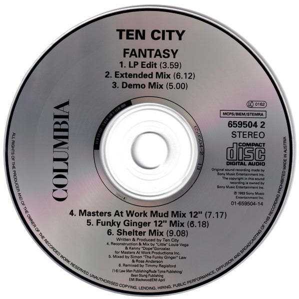 Ten City : Fantasy (CD, Maxi)