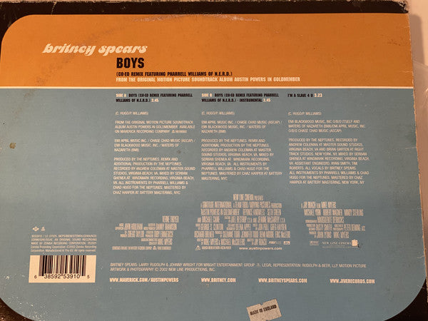 Britney Spears Featuring Pharrell Williams : Boys (Co-Ed Remix) (12")
