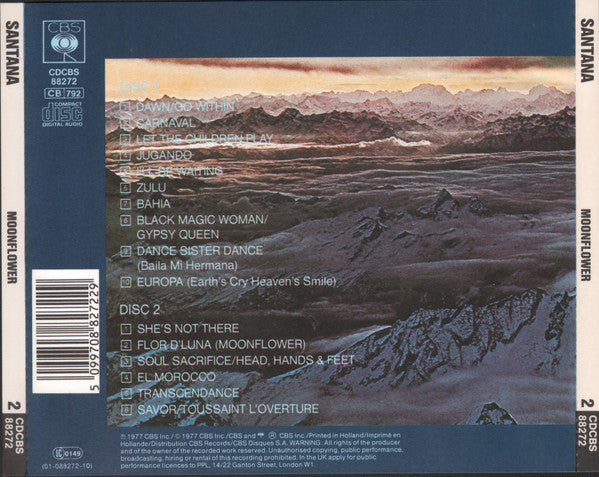 Santana : Moonflower (2xCD, Album, RE)