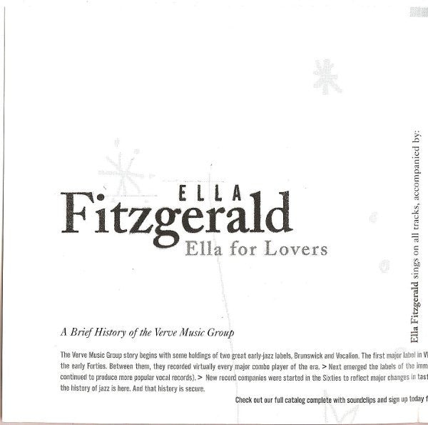 Ella Fitzgerald : Ella For Lovers (CD, Comp)