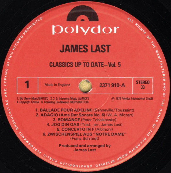 Orchester James Last : Classics Up To Date Vol. 5 (LP, Album)