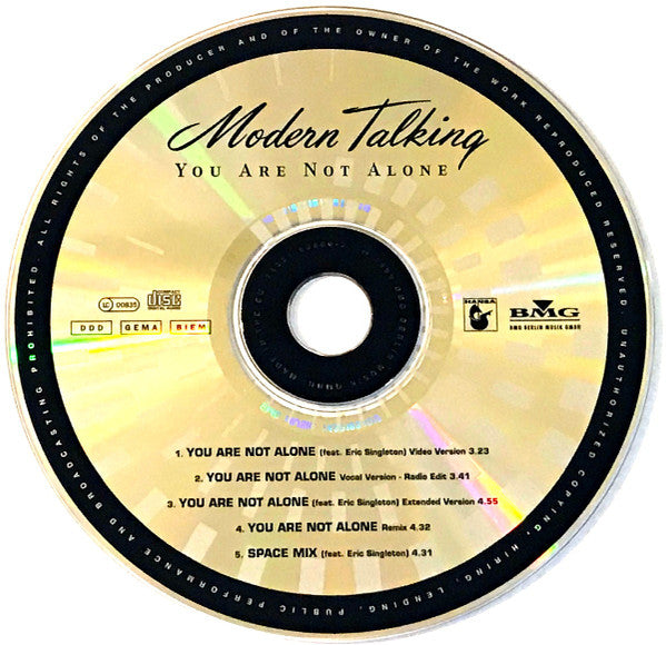 Modern Talking : You Are Not Alone (CD, Maxi, Promo)