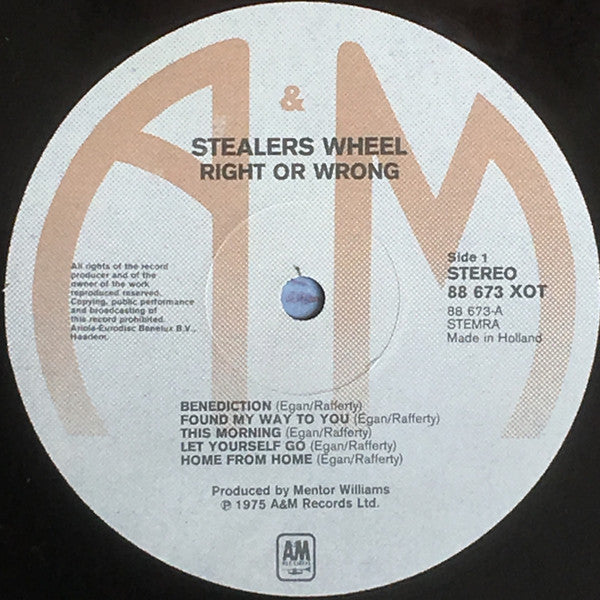 Stealers Wheel : Right Or Wrong (LP, Album)