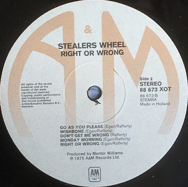 Stealers Wheel : Right Or Wrong (LP, Album)