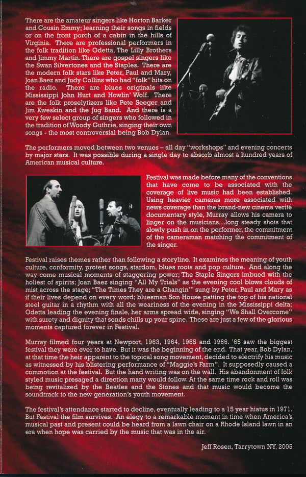 Various : Festival! (A Film By Murray Lerner • Filmed At The Newport Folk Festival) (DVD-V, PAL)