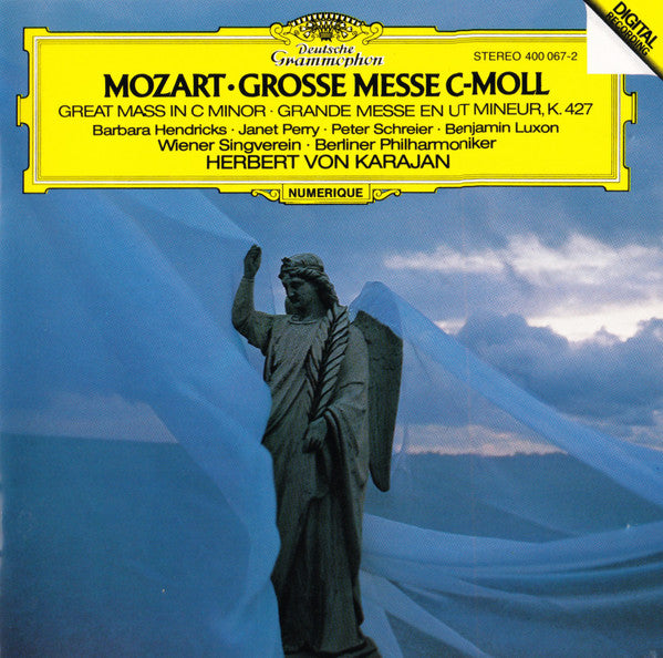 Wolfgang Amadeus Mozart, Barbara Hendricks, Janet Perry, Peter Schreier, Benjamin Luxon, Wiener Singverein, Berliner Philharmoniker, Herbert von Karajan : Grosse Messe C-Moll = Great Mass In C Minor = Grande Messe En Ut Mineur, K. 427 (CD, RE)