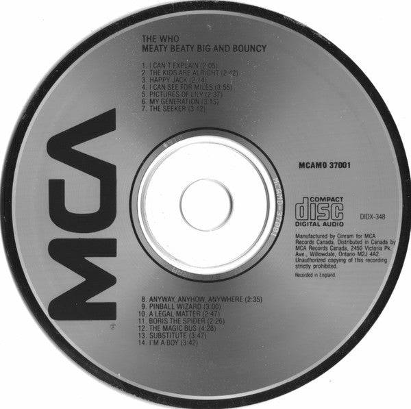 The Who : Meaty Beaty Big And Bouncy (CD, Comp, RE)