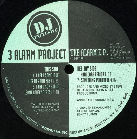 3 Alarm Project : The Alarm E.P. (12", EP)