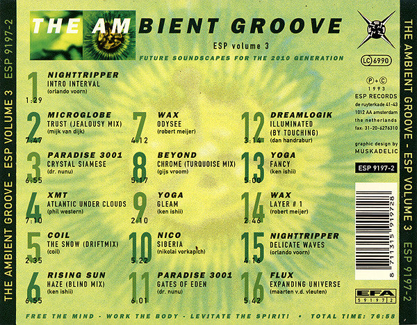 Various : The Ambient Groove - ESP Volume 3 (Future Soundscapes For The 2010 Generation) (CD, Comp)