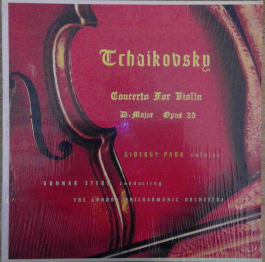Pyotr Ilyich Tchaikovsky, György Pauk, Gunnar Staern Conducting London Philharmonic Orchestra : Violin Concerto In D Major, Opus 35 (LP)