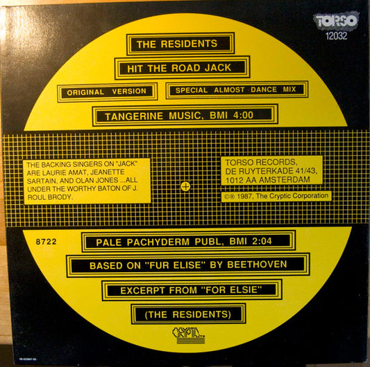 The Residents : Hit The Road Jack / Excerpt From "For Elsie"  (12")