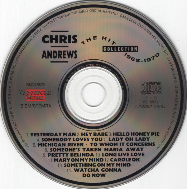 Chris Andrews (3) : The Hit Collection 1965 - 1970 (CD, Comp)
