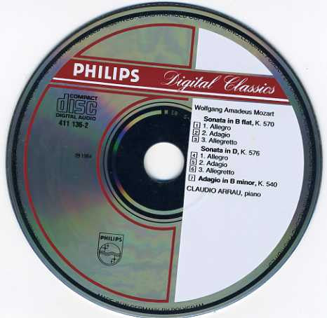 Wolfgang Amadeus Mozart / Claudio Arrau : Piano Sonatas KV 570 & 576 / Adagio KV 540 (CD)