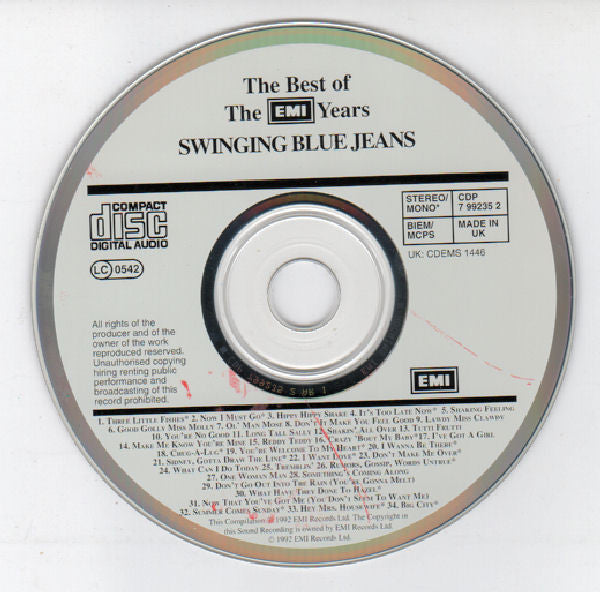 The Swinging Blue Jeans : The Best Of The EMI Years (CD, Comp, Mono, RM)
