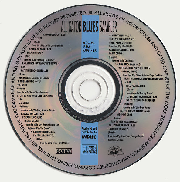 Various : Alligator Blues Sampler (CD, Comp, Smplr)