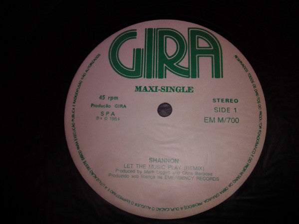 Shannon : Let The Music Play (12")