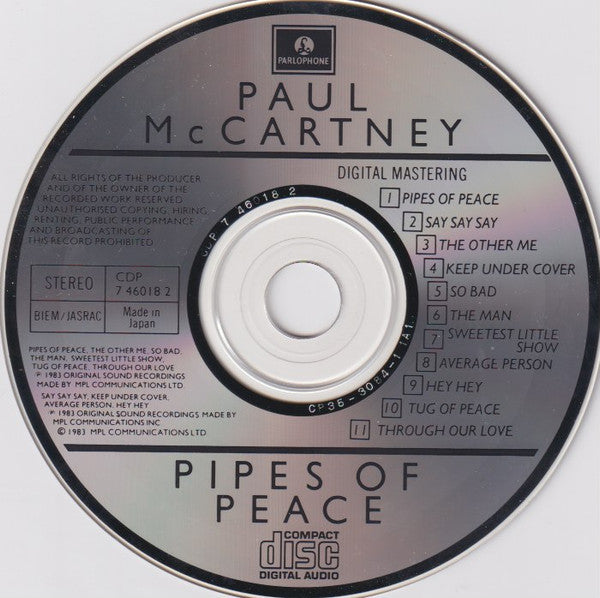 Paul McCartney : Pipes Of Peace (CD, Album)