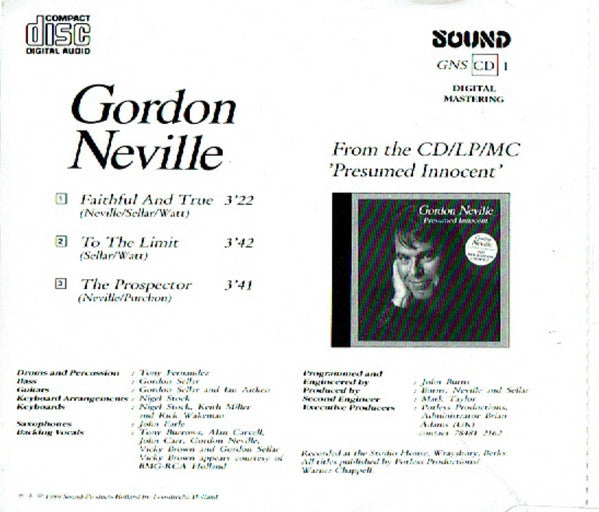 Gordon Neville : Faithful And True / To The Limit / The Prospector (CD, Single)