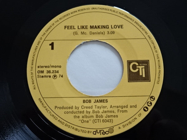 Bob James : Feel Like Making Love (7")