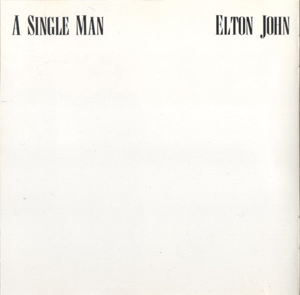 Elton John : A Single Man (CD, Album)