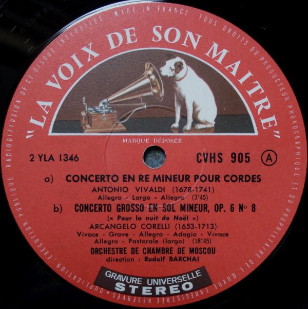 Arcangelo Corelli, Antonio Vivaldi, Moscow Chamber Orchestra, Rudolf Barshai, Michel Debost, Amaury Wallez : Concerto Pour La Nuit De Noël / La Notte (LP, Album, Gat)