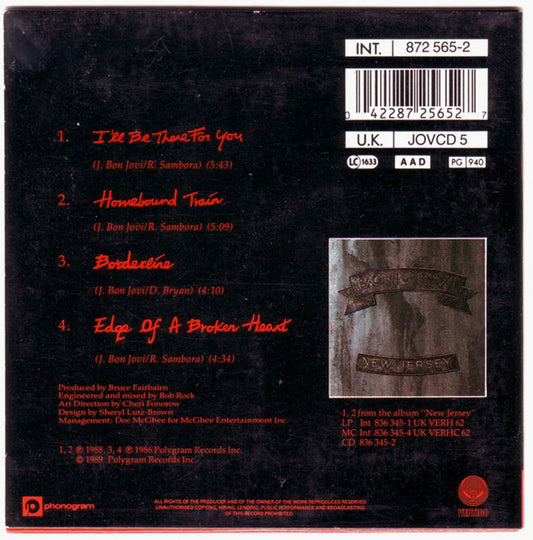 Bon Jovi : I'll Be There For You (CD, Maxi, Car)