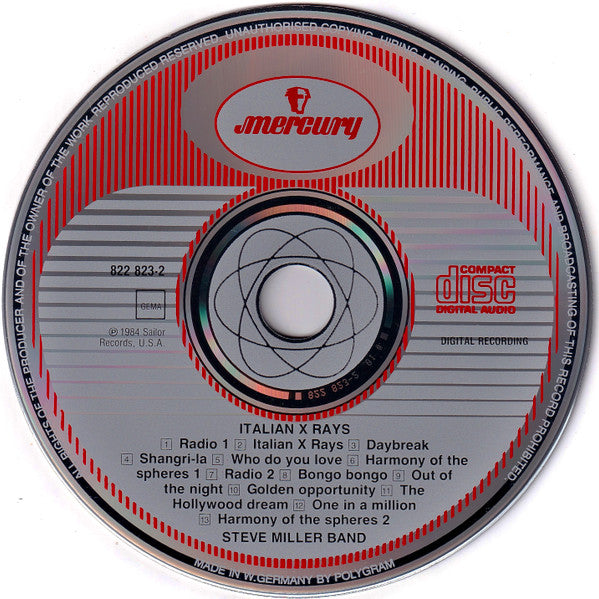 Steve Miller Band : Italian X Rays (CD, Album)